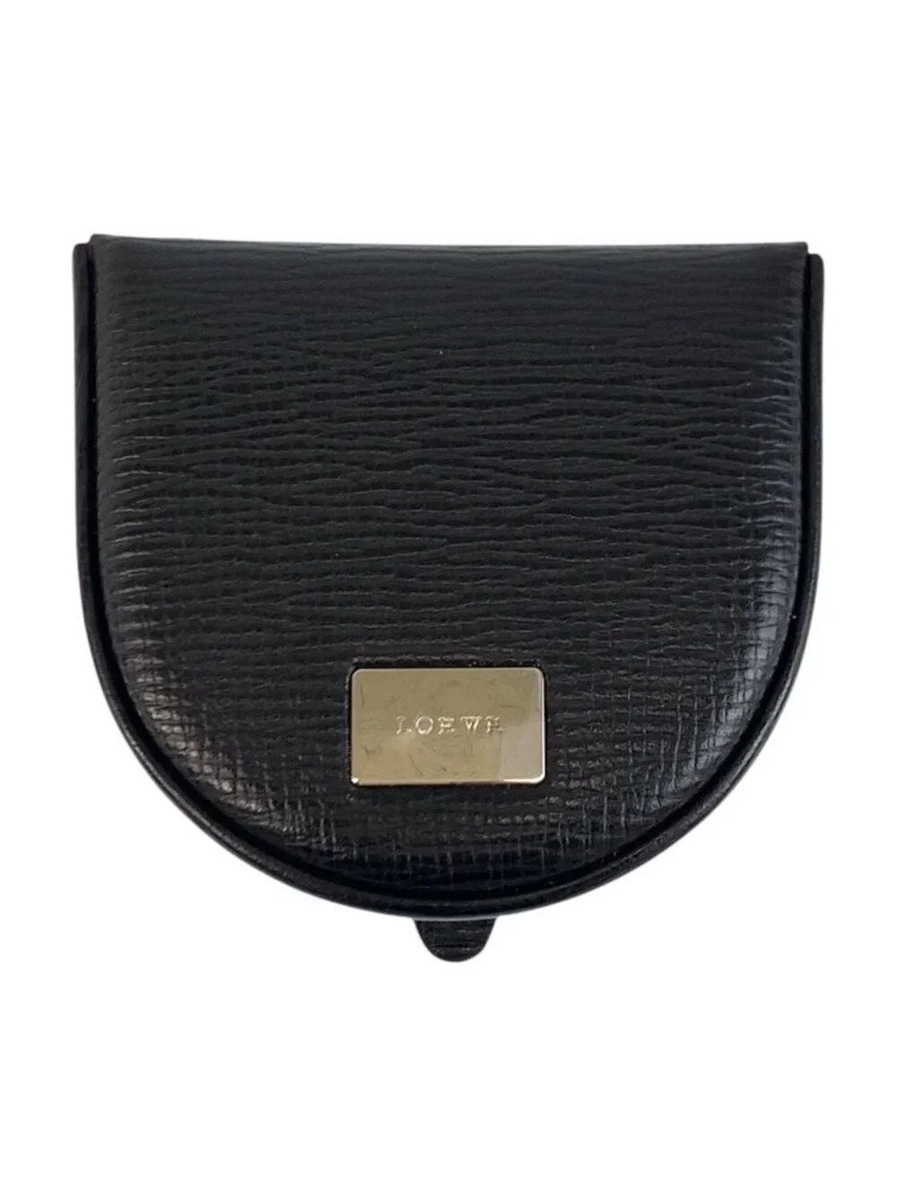 Loewe Vintage Black Silver Leather Coin Purse